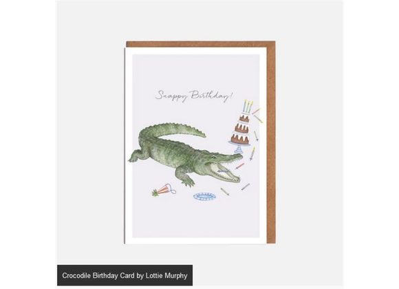 Crocodile Birthday Card by Lottie Murphy