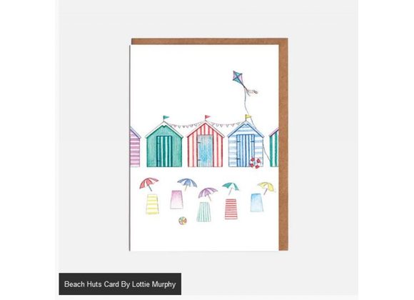 Beach Huts Card By Lottie Murphy