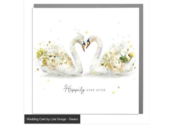 Swans - Wedding Card by Lola Design