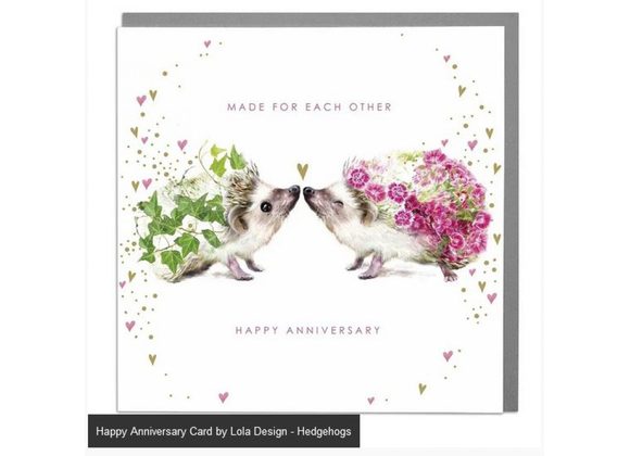 Hedgehogs - Happy Anniversary Card by Lola Design