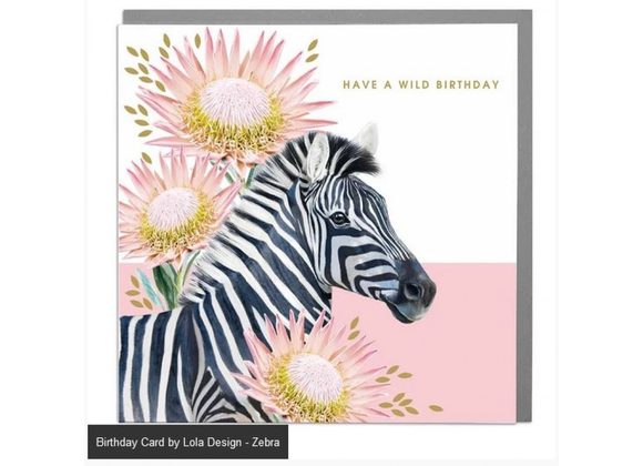 Zebra - Birthday Card by Lola Design