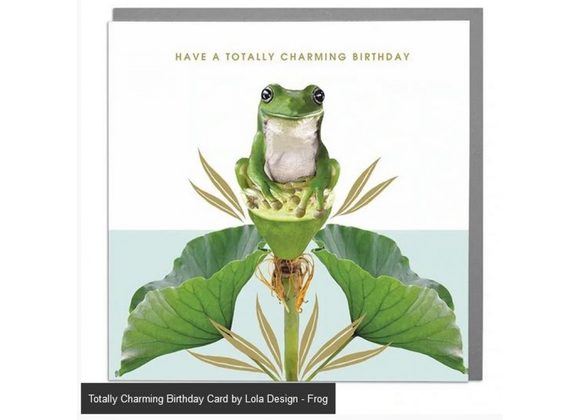 Frog - Totally Charming Birthday Card by Lola Design