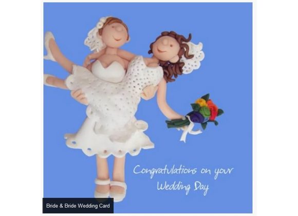 Bride & Bride Wedding Card