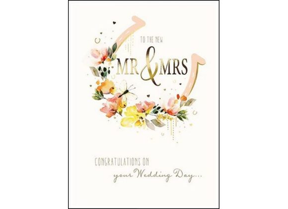 To The New Mr & Mrs - Wedding Card