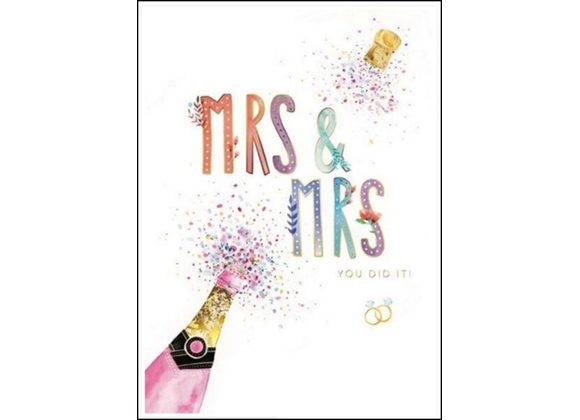 To The New Mrs & Mrs - Wedding Card