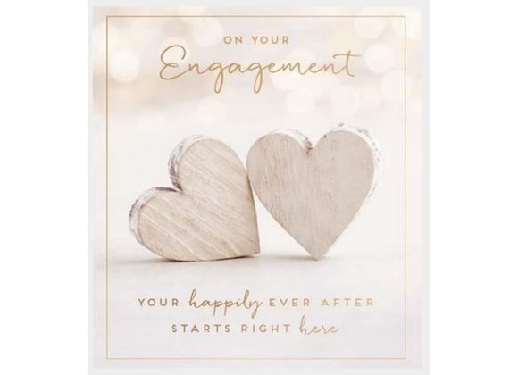 Two Hearts Engagement Card