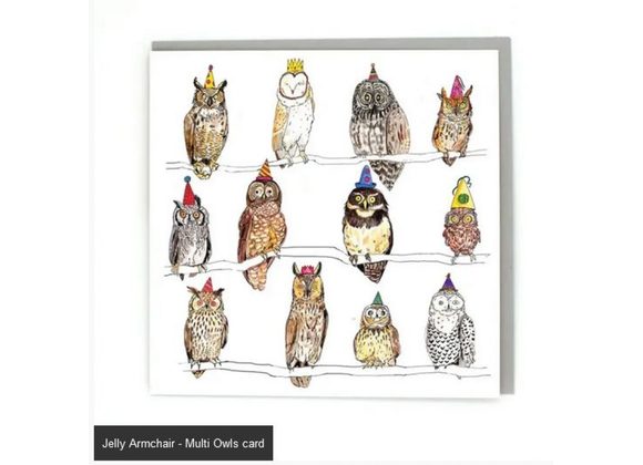 Owls Jelly Armchair card