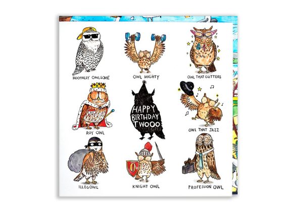 Happy Birthday Twoo (Owls) - Jelly Armchair Card