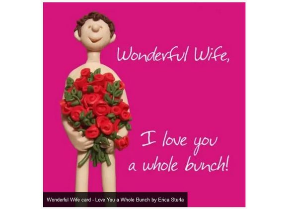 Wonderful Wife card - Love You a Whole Bunch by Erica Sturla