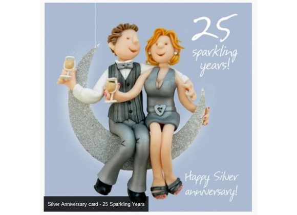 Silver Anniversary card - 25 Sparkling Years