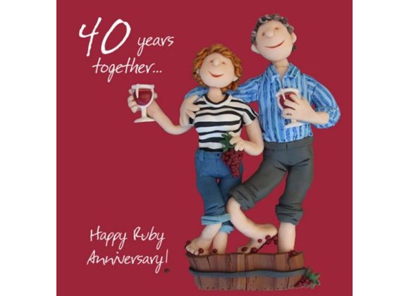 40th wedding Anniversary card