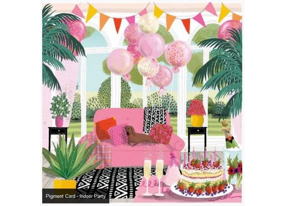 Indoor Party - Greeting Card by Pigment