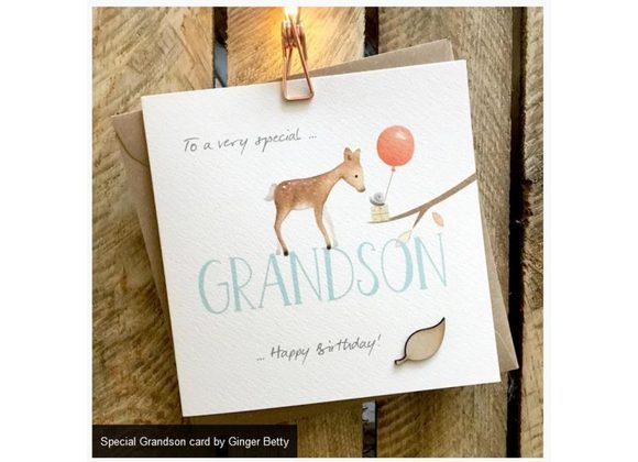 Special Grandson card by Ginger Betty