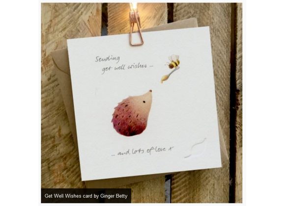 Get Well Wishes card by Ginger Betty