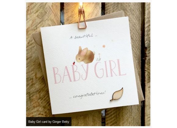 Baby Girl card by Ginger Betty