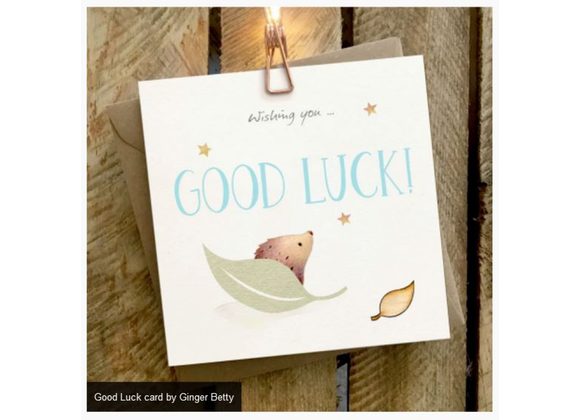 Good Luck card by Ginger Betty