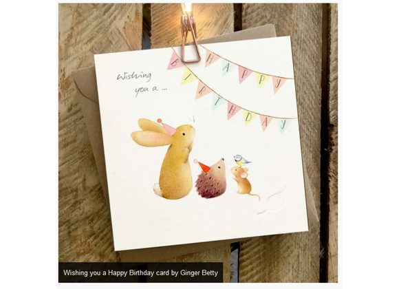 Wishing you a Happy Birthday card by Ginger Betty