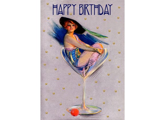 Cocktail, Birthday card by Madame Treacle