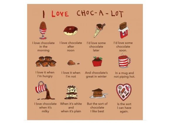 I Love Choc-A-Lot card by Poet & Painter