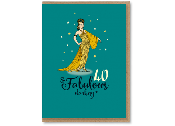 40th Birthday Card by Typecast