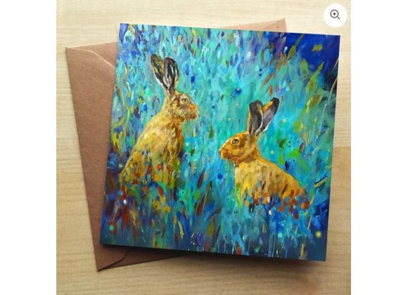 Wide Awake Hares by Sue Gardner