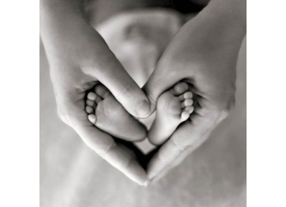 New Baby Hands Feet Heart Card