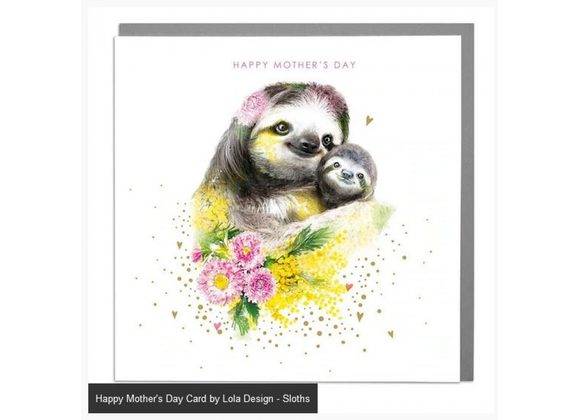 Happy Mother's Day Card by Lola Design - Sloths