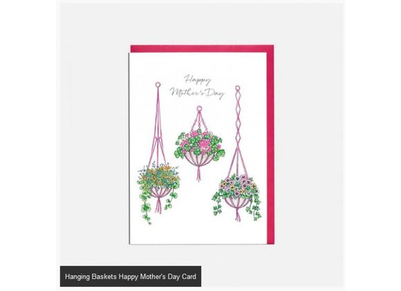 Hanging Baskets Happy Mother's Day Card 