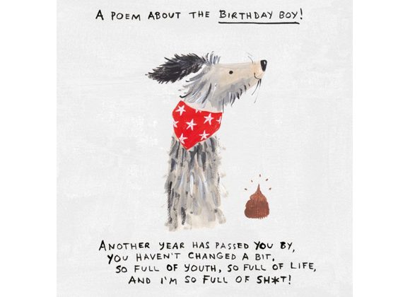 Paper Salad card - A Poem About The Birthday Boy!