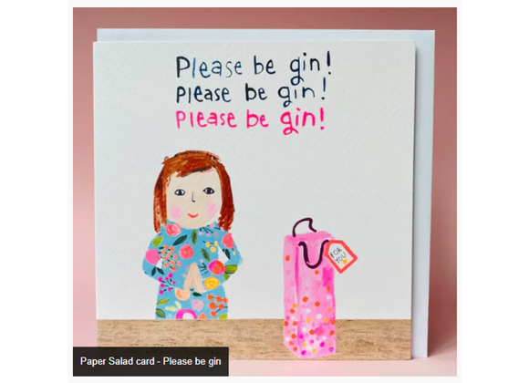 Paper Salad card - Please be gin