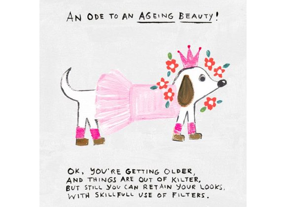 Paper Salad card - An Ode to an Ageing Beauty