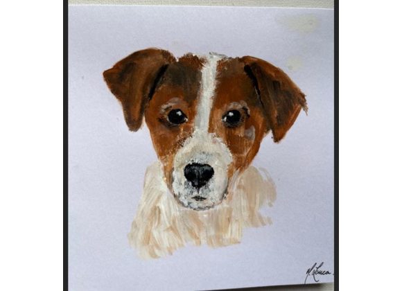 Jack Russell Card by Mary Louca