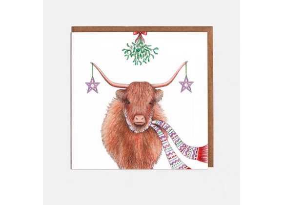 Highland Cow Christmas Card by Lottie Murphy