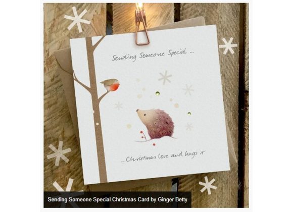 Sending Someone Special Christmas Card by Ginger Betty