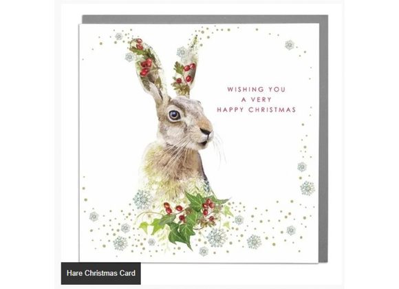 Hare Christmas Card by Lola Design