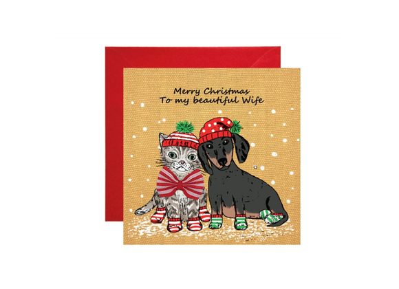 Beautiful Wife - Christmas Card by Apple & Clover