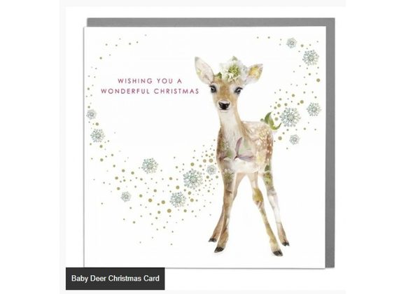 Baby Deer Christmas Card