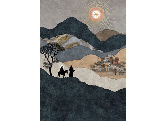 Mary and Joseph - Christmas Scenics card by Bug Art