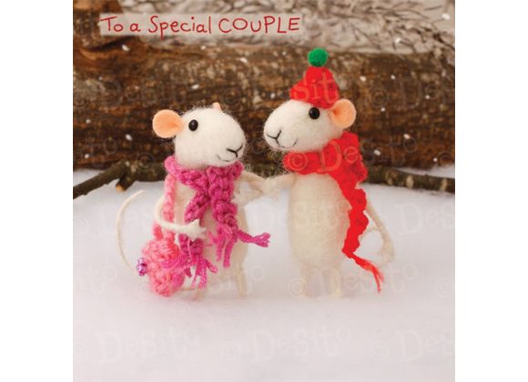 To a Special Couple - Mice couple with scarves