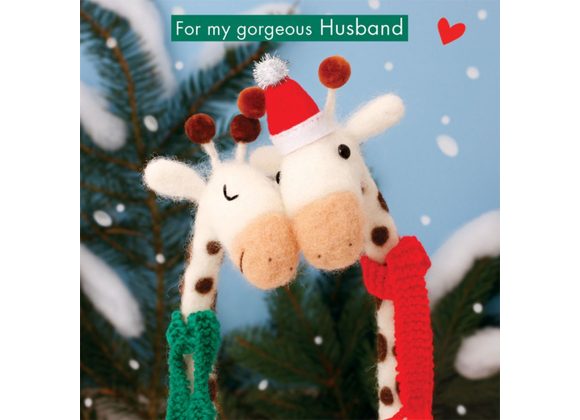 For my gorgeous Husband - Giraffes with scarves