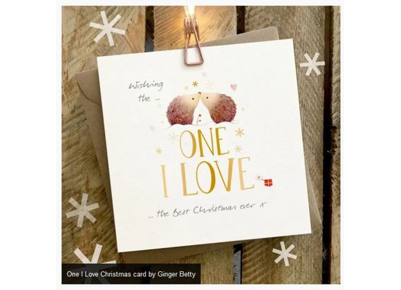 One I Love Christmas card by Ginger Betty