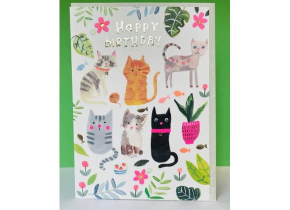 Cats - Happy Birthday Card by Paper Salad