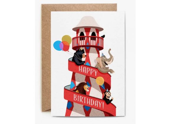 Helter Skelter Happy Birthday card by Folio