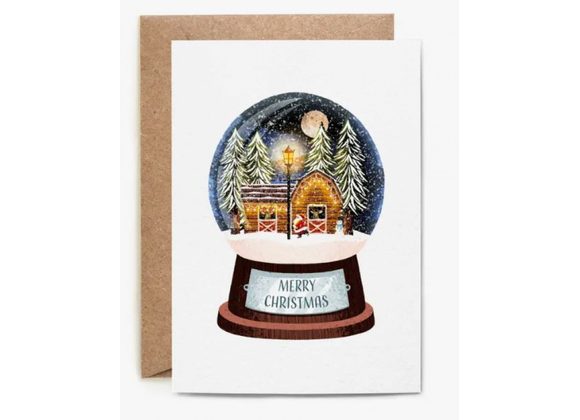 Snow Globe Merry Christmas card by Folio