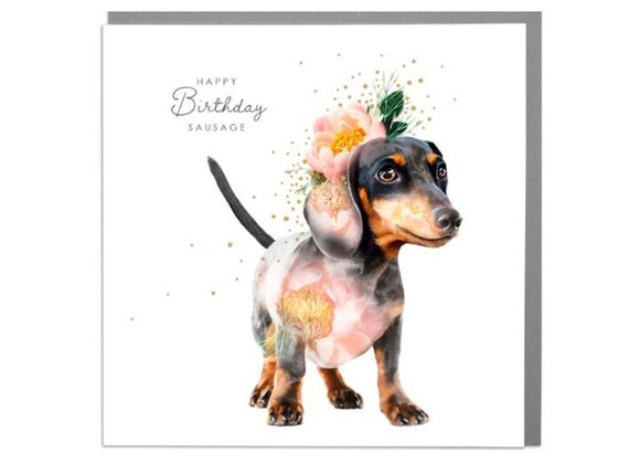 Sausage Dog Birthday Card by Lola Design