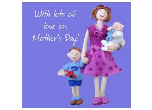 With lots of love on Mother's Day card