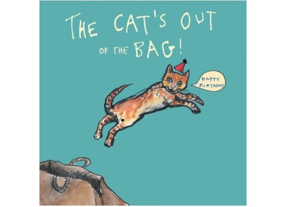 The cat's out of the Bag! card by Poet & Painter
