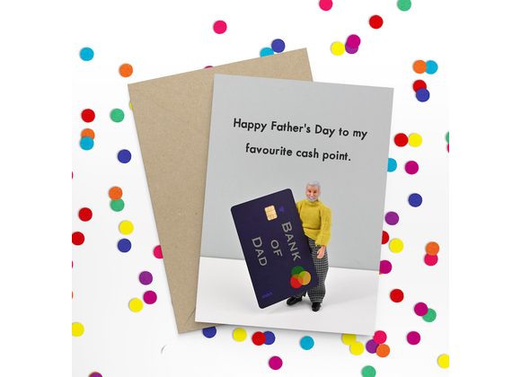 Bank of Dad Fathers Day Card by Bold & Bright