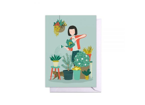 Watering the Plants - Greetings card by Middle Mouse