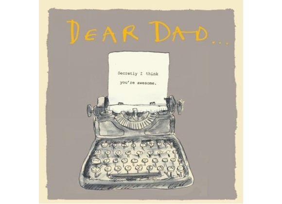 Dear Dad Greetings Card by Poet and Painter.